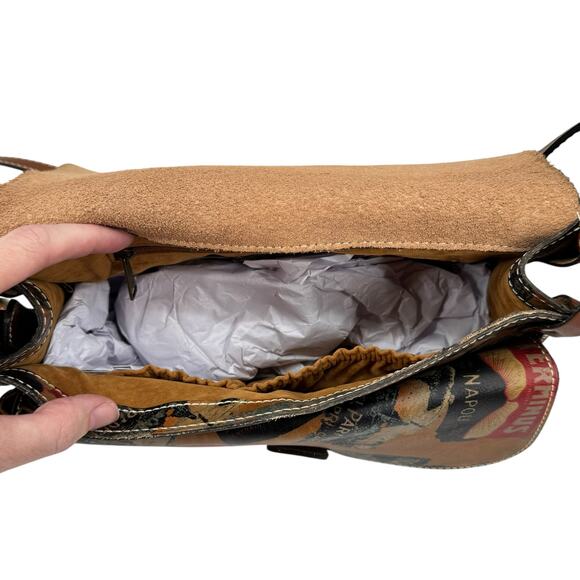 Patricia Nash NEW Old World Traveler Vintage Patch Positano Saddle Bag Purse - Picture 11 of 13